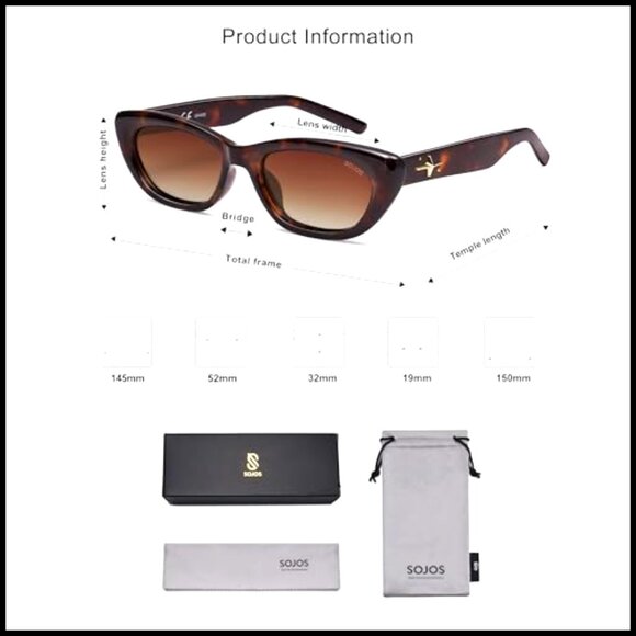 Polarized Cat Eye Sunglasses Women Retro Small Narrow Frame UV400 main image 7